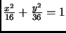$\frac{x^2}{16} + \frac{y^2}{36} = 1$